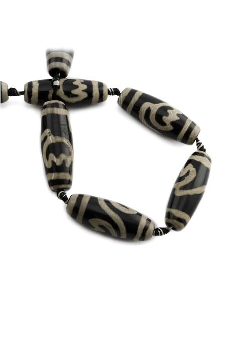 Tibet Akik Taşı Silindir Kesim Parlak Siyah 14x40mm Doğal Taş Dizi