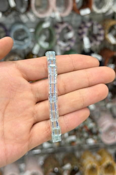 Topaz Taşı Kare Kesim Doğal Taş Bileklikler [AA]