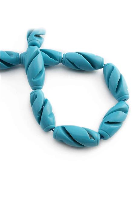 Turkuaz Doğal Taş Amorf Kesim 15x30mm Dizi