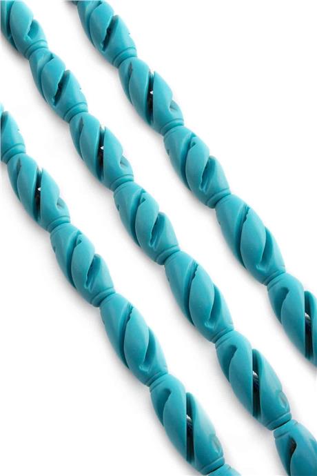 Turkuaz Doğal Taş Amorf Kesim 15x30mm Dizi