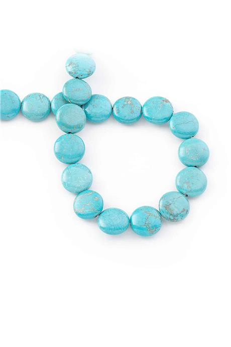 Turkuaz Doğal Taş Daire Kesim 14mm Dizi