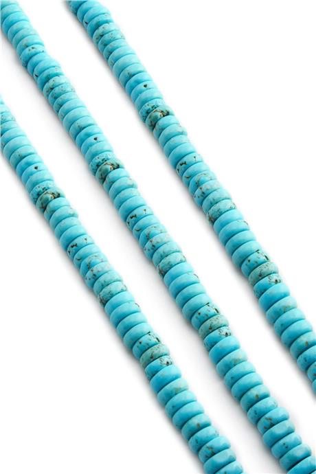 Turkuaz Taşı Rondela Kesim 3x8mm Karışık Dizi