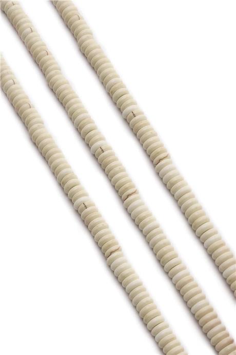 Turquoise Squeezing Natural Stone White Washer Cut 6mm String Of Beads