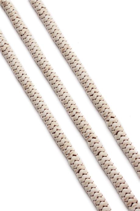 Sıkma Turkuaz Rondela Kesim Beyaz 6x3mm Doğal Taş Dizi