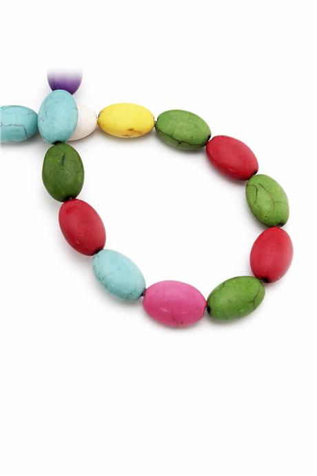 Sıkma Turkuaz Oval Kesim Karışık 10x14mm Doğal Taş Dizi