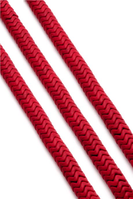 Turkuaz Taşı Rondela Kesim Parlak Kırmızı 10x3mm Doğal Taş Dizi [B+]