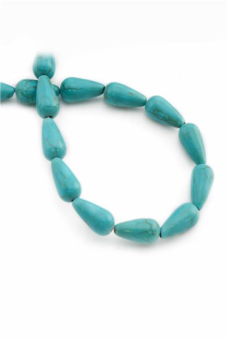 Sıkma Turkuaz Damla Kesim Mavi 7x13mm Doğal Taş Dizi