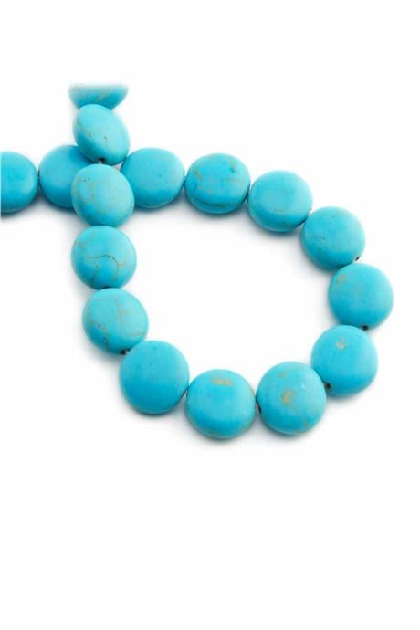 Sıkma Turkuaz Taşı Dore Kesim 14x7mm Mavi Dizi