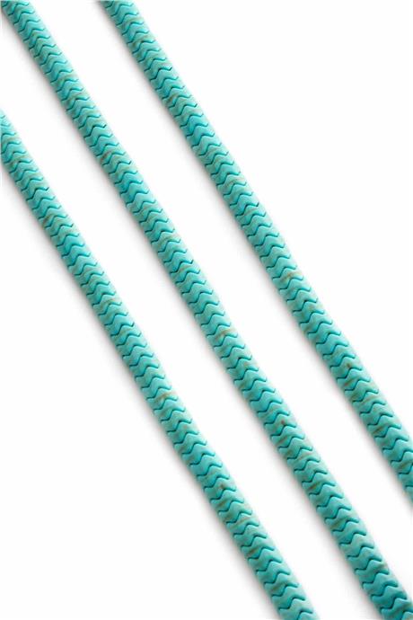 Turkuaz Sıkma Doğal Taş Parlak Mavi Rondela Kesim 6x3mm Dizi [B+]