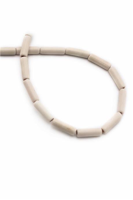 Sıkma Turkuaz Silindir Kesim Beyaz 4mm Doğal Taş Dizi