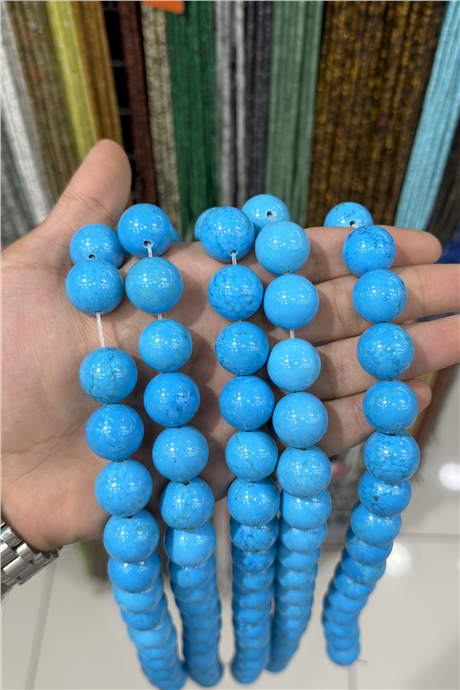 Turkuaz Taşı Küre Kesim 18mm Doğal Taş Dizi