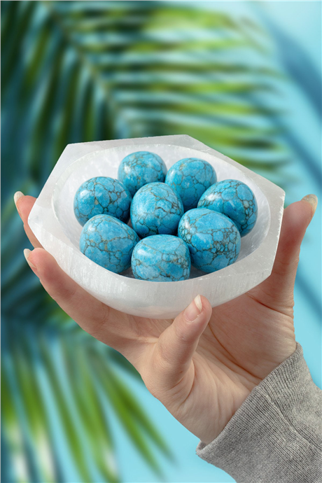 Turkuaz Taşı Tamburlanmış Kütle - 100 Gram