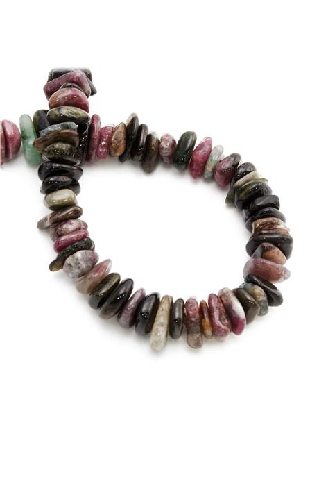 Turmalin Doğal Taş Parlak Karışık Rondela Kesim 10x4mm Dizi [AA]