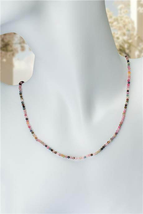 Turmalin Doğal Taş Kristal Küre Kesim 2mm Kolye