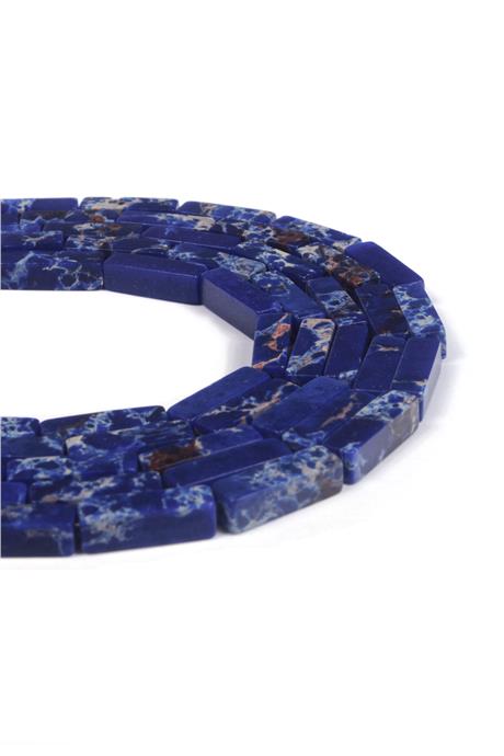 Varisit Taşı Dikdörtgen Kesim Parlak Lacivert 4x13mm Doğal Taş Dizi