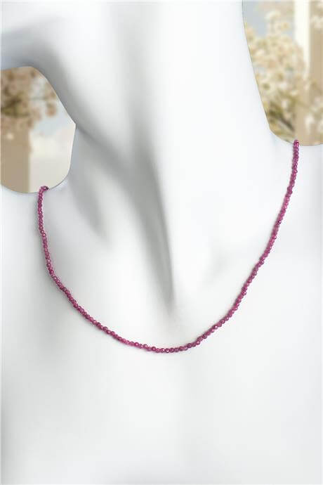 Yakut Doğal Taş Kristal Küre Kesim 2mm Kolye