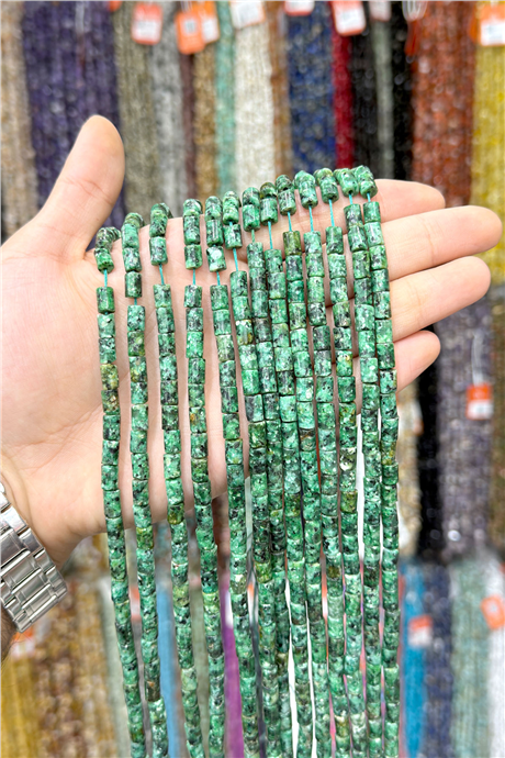 Yakut Taşı Silindir Kesim 5x8mm Doğal Taş Dizi