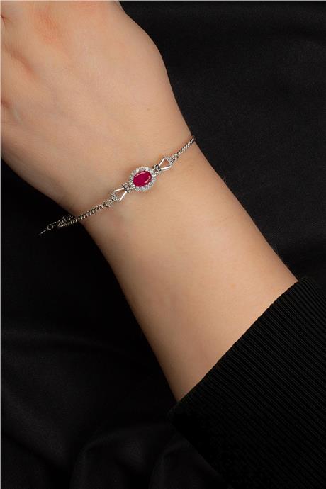 Yakut Doğal Taş Zincir Bileklik