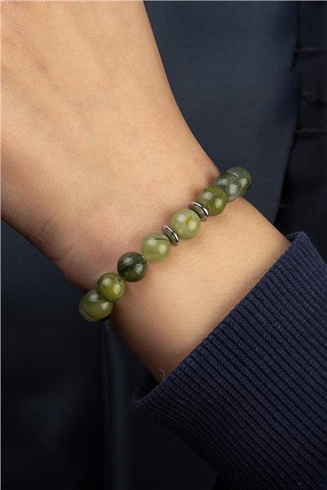 Yeşil Aragonit Doğal Taş Küre Kesim 8mm Bileklik
