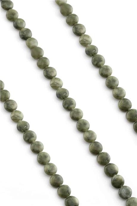 Jade Natural Stone Circle Cut 10mm String Of Beads