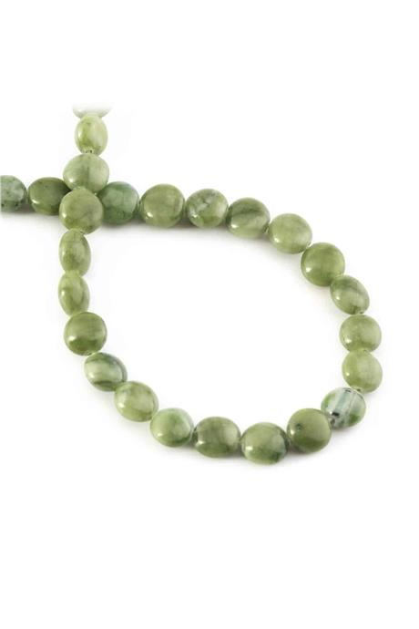 Jade Natural Stone Circle Cut 8mm String Of Beads