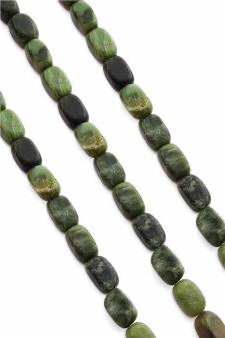 Jade Natural Stone String Of Beads 10x14mm