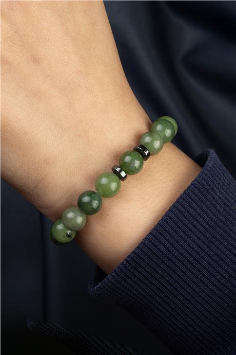 Yeşim Doğal Taş Küre Kesim 8mm Bileklik