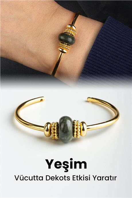 Yeşim Doğal Taş Rondela Kesim Pandora Bilezik