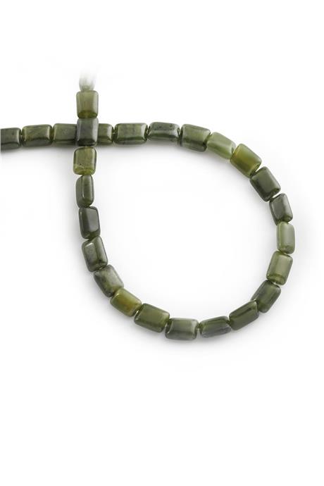 Jade Natural Stone Flat Rectangular Cut 6x8mm String Of Beads