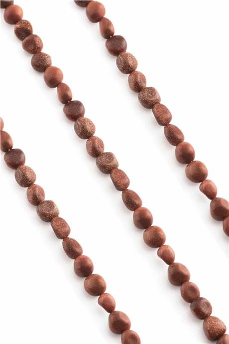 Star Stone Natural Stone Shiny Orange Tumbler Cut 7x10mm String Of Beads