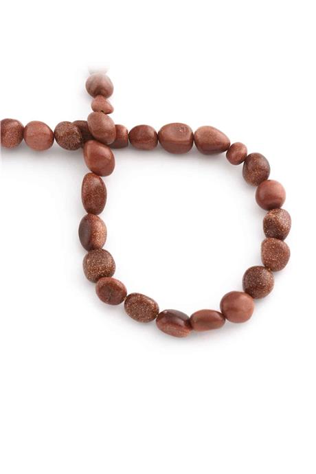 Star Stone Natural Stone Shiny Orange Tumbler Cut 7x10mm String Of Beads
