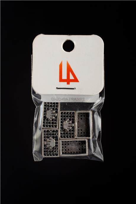 Zirkon Antik Gümüş Dikdörtgen Kral Figürlü 14x8mm Takı Aparatı