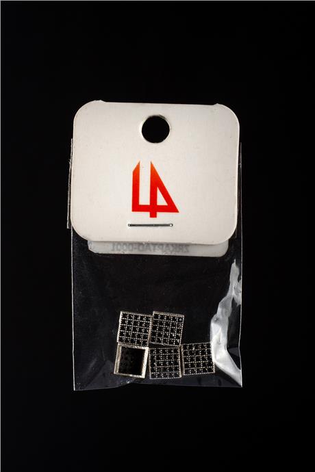 Zirkon Antik Gümüş Kare Kanallı 7x7mm Takı Aparatı