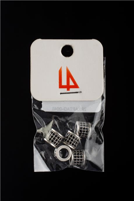 Zirkon Antik Gümüş Silindir Geniş Delik Takı Aparatı