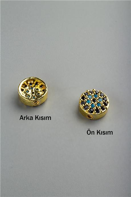 Zirkon Gold Daire 7mm Takı Aparatı