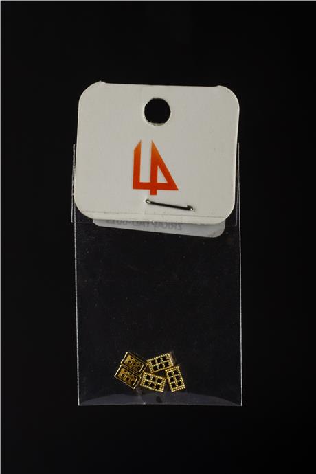Zirkon Gold Dikdörtgen 3x5mm Takı Aparatı