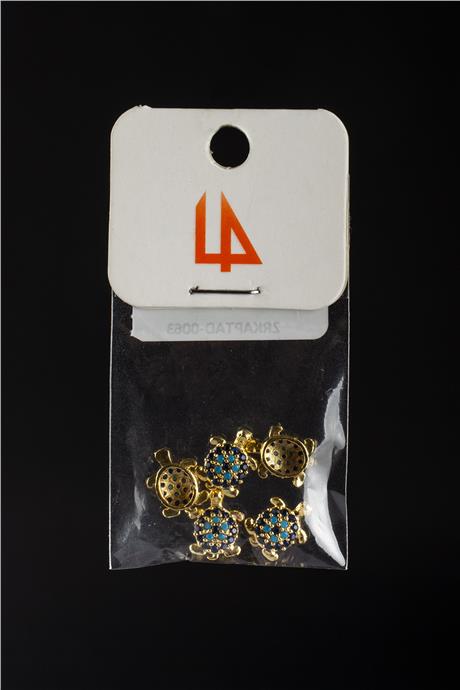 Zirkon Gold Kaplumbağa 7mm Takı Aparatı