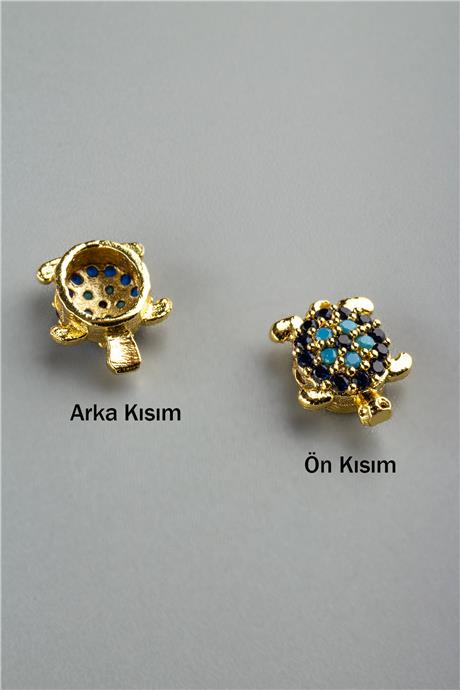 Zirkon Gold Kaplumbağa 7mm Takı Aparatı