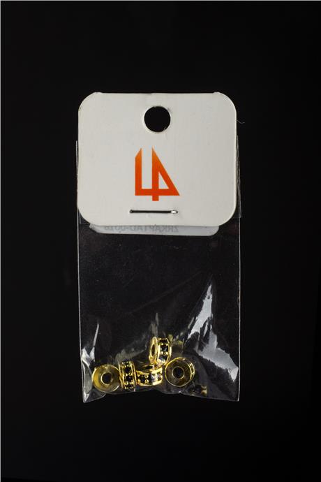 Zirkon Gold Rondela Geniş Delik 6x3mm Takı Aparatı