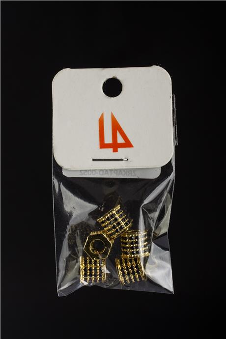 Zirkon Gold Silindir Altıgen Geniş Delik 7x7mm Takı Aparatı