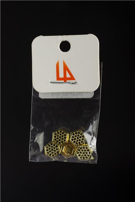 Zirkon Gold Yassı Altıgen 8x8mm Takı Aparatı