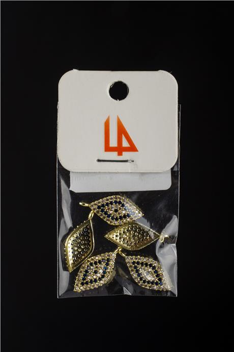 Zirkon Laci Gold Baklava Kesim Göz 25mm Takı Aparatı