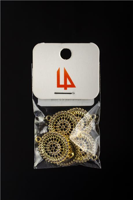 Zirkon Laci Gold Göbek Çiçek Figürlü 25mm Takı Aparatı