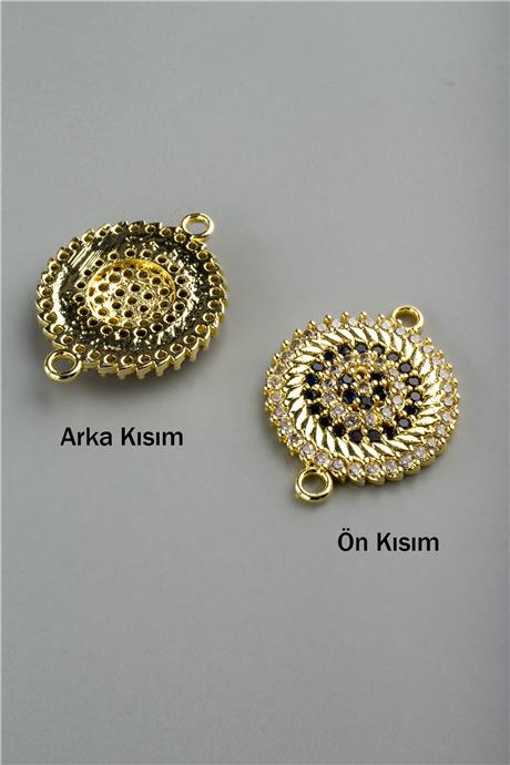 Zirkon Laci Gold Göbek Çiçek Figürlü 25mm Takı Aparatı