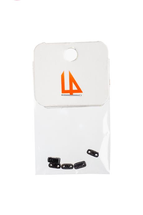 Zirkon Siyah Dikdörtgen Çift Delik 6x2mm Takı Aparatı