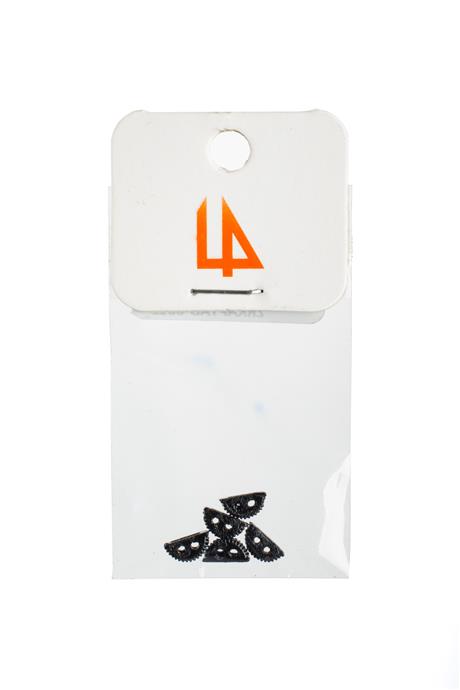 Zirkon Siyah Yarım Ay Çift Delik 7x2mm Takı Aparatı