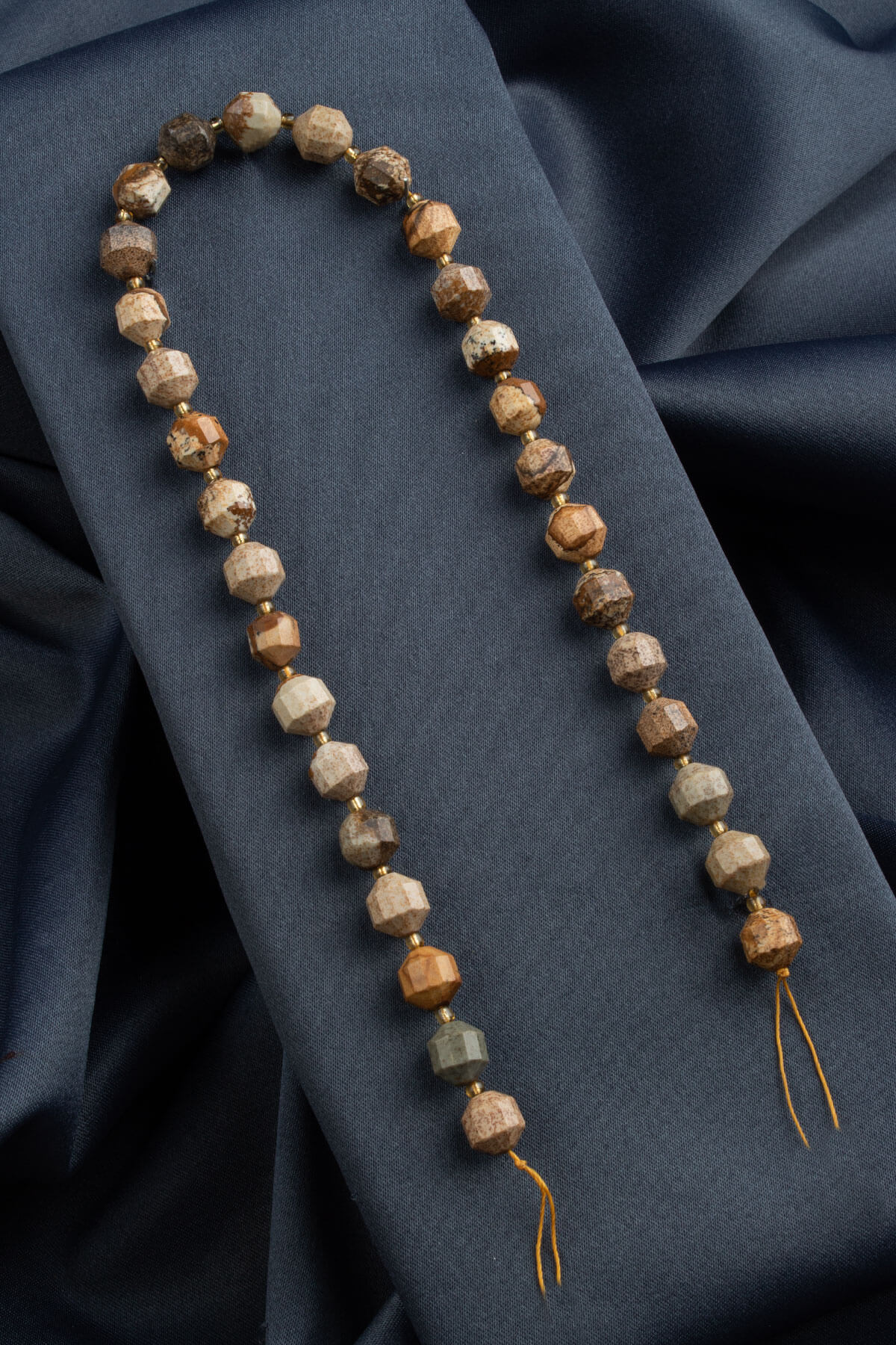 Ağaç Jasper Doğal Taş Parlak Kahverengi Hegzagonal Kesim 10mm Dizi [AA]