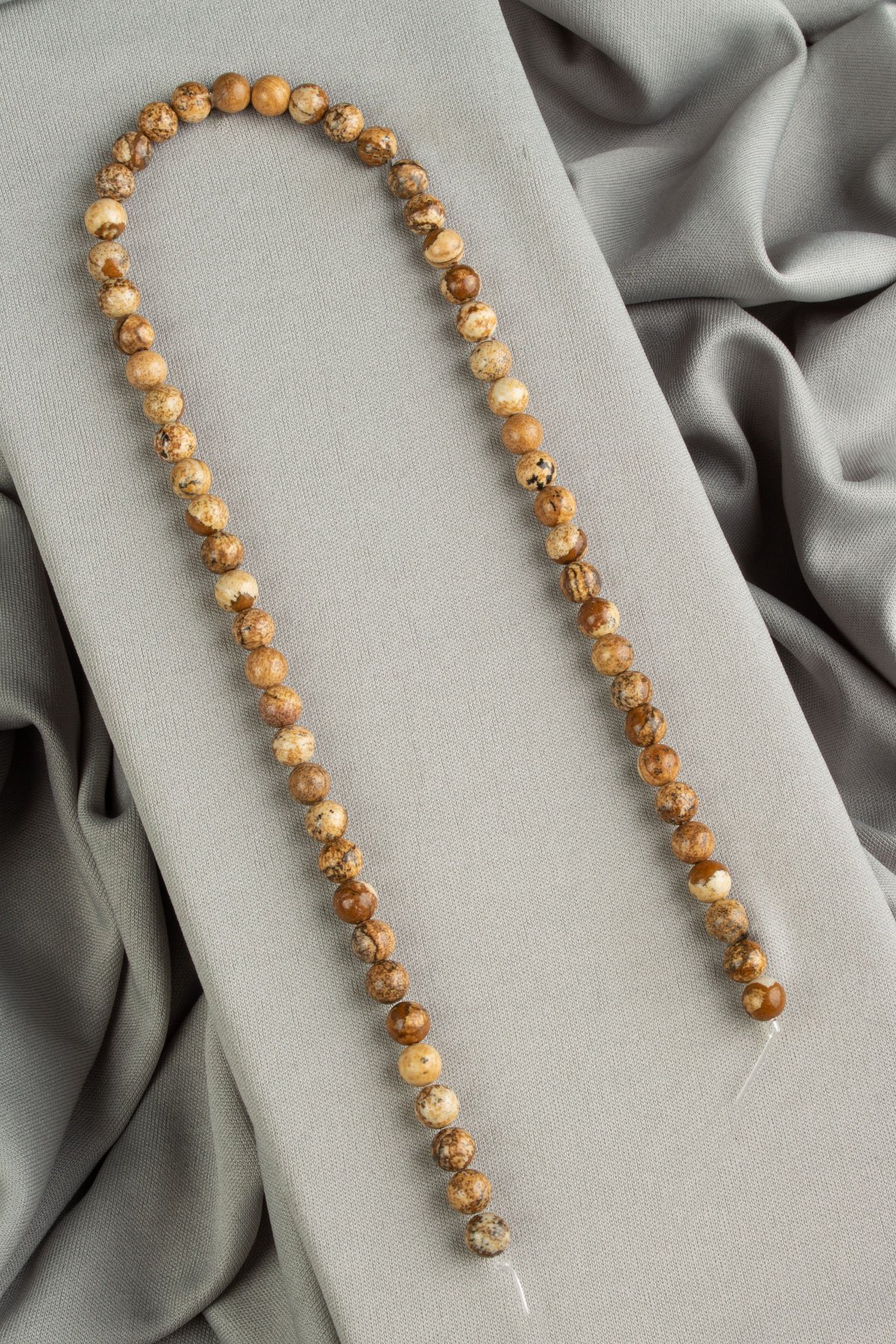 Ağaç Jasper Doğal Taş Parlak Küre Kesim 6mm Dizi [AA]