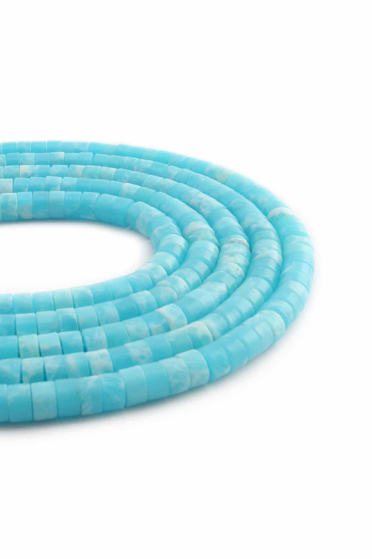 Agalmatolite Taşı Dore Kesim 6x3mm Dizi