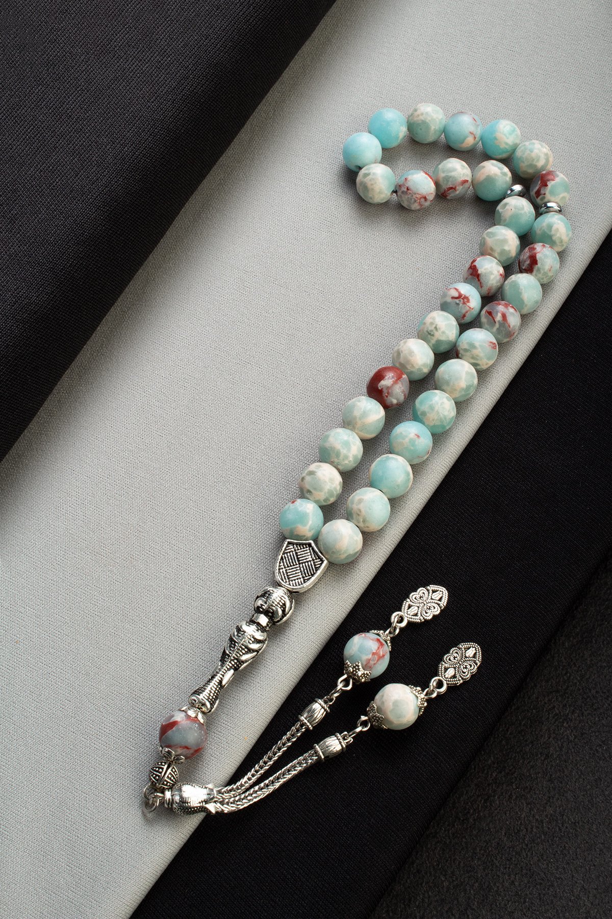 Agalmatolite Doğal Taş Küre Kesim 33 lu 10mm Tesbih